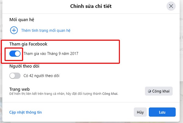 cách xem ngày tham gia facebook trên máy tính