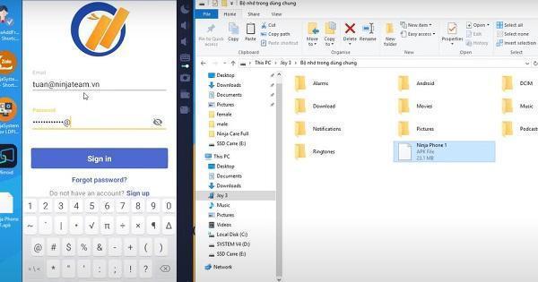Đăng nhập tài khoản Ninja Phone