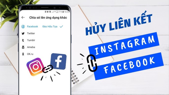 cách gỡ liên kết facebook với instagram