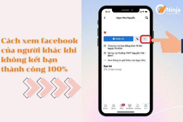 cách xem facebook của người khác khi không kết bạn